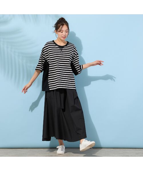 PISANO / ピサーノ カットソー | 【手洗いOK・綿100％】ボーダーリラックスカットソー | 詳細12