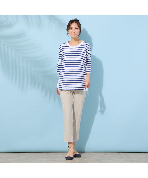 PISANO / ピサーノ カットソー | 【手洗いOK・綿100％】ボーダーリラックスカットソー | 詳細14