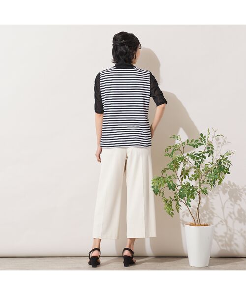 PISANO / ピサーノ カットソー | 【手洗いOK】チュール配色ギャザースリーブカットソー | 詳細7