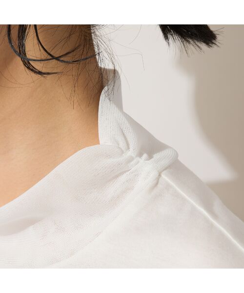 PISANO / ピサーノ カットソー | 【手洗いOK】チュール配色ギャザースリーブカットソー | 詳細12