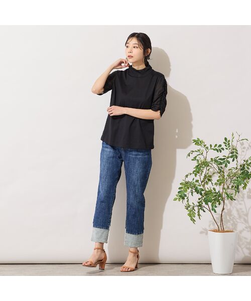 PISANO / ピサーノ カットソー | 【手洗いOK】チュール配色ギャザースリーブカットソー | 詳細15