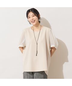 PISANO / ピサーノ カットソー | 【手洗いOK・セットアップ対応】シフォンパフスリーブカットソー