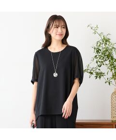 PISANO / ピサーノ カットソー | 【手洗いOK・セットアップ対応】シフォンパフスリーブカットソー