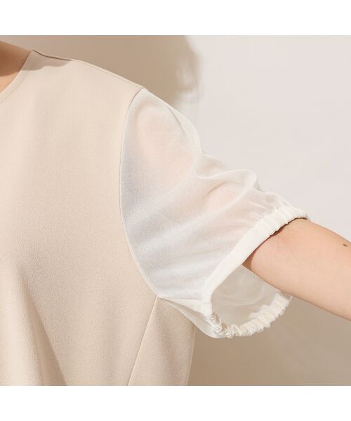 PISANO / ピサーノ カットソー | 【手洗いOK・セットアップ対応】シフォンパフスリーブカットソー | 詳細10