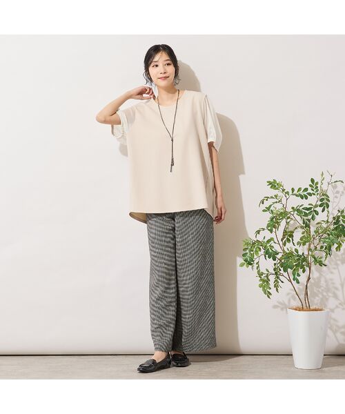 PISANO / ピサーノ カットソー | 【手洗いOK・セットアップ対応】シフォンパフスリーブカットソー | 詳細4