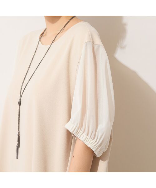 PISANO / ピサーノ カットソー | 【手洗いOK・セットアップ対応】シフォンパフスリーブカットソー | 詳細9