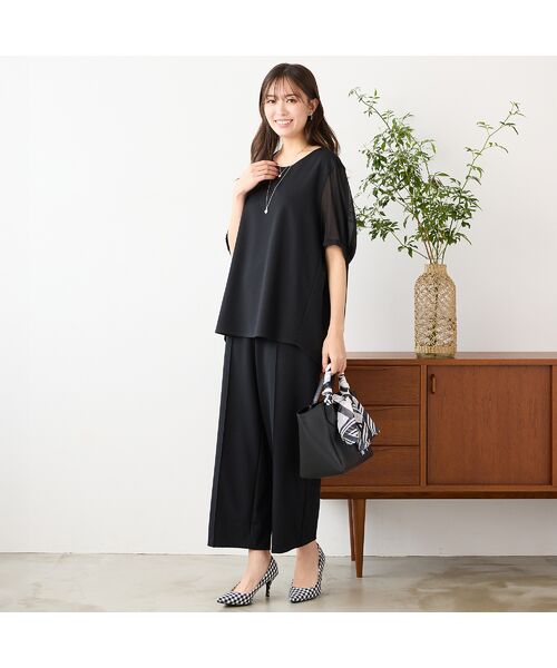 PISANO / ピサーノ カットソー | 【手洗いOK・セットアップ対応】シフォンパフスリーブカットソー | 詳細13