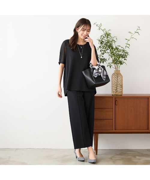 PISANO / ピサーノ カットソー | 【手洗いOK・セットアップ対応】シフォンパフスリーブカットソー | 詳細14