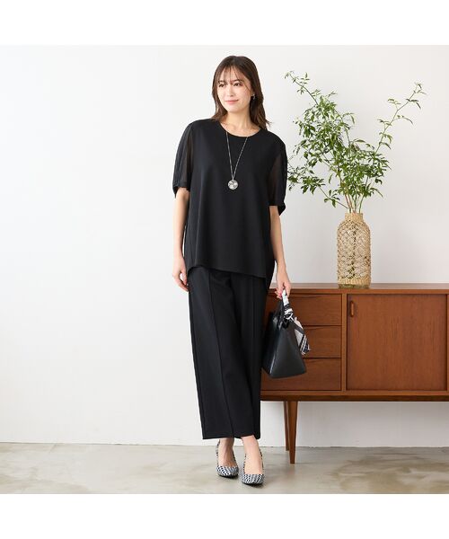 PISANO / ピサーノ カットソー | 【手洗いOK・セットアップ対応】シフォンパフスリーブカットソー | 詳細15