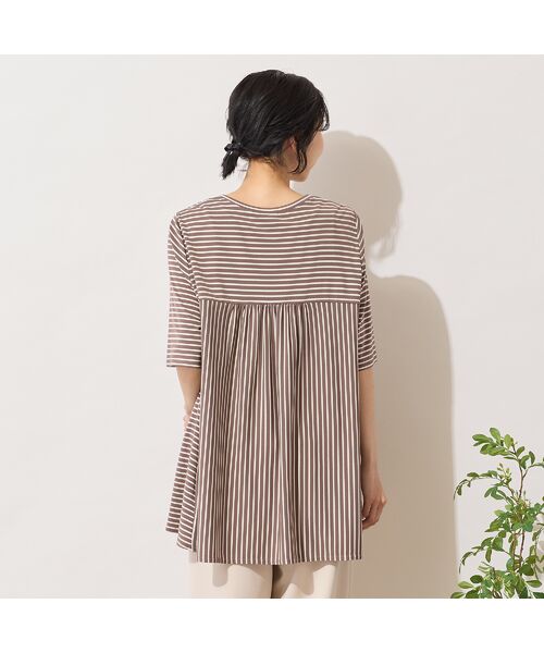 PISANO / ピサーノ カットソー | 【手洗いOK・接触冷感】切り替えボーダーカットソー | 詳細7