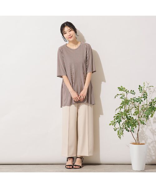 PISANO / ピサーノ カットソー | 【手洗いOK・接触冷感】切り替えボーダーカットソー | 詳細9