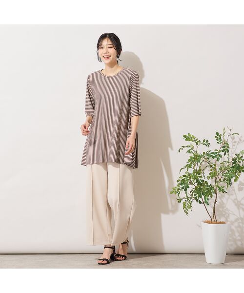 PISANO / ピサーノ カットソー | 【手洗いOK・接触冷感】切り替えボーダーカットソー | 詳細10