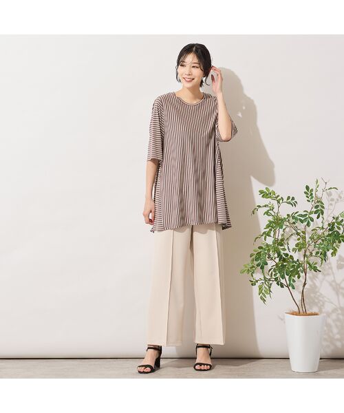 PISANO / ピサーノ カットソー | 【手洗いOK・接触冷感】切り替えボーダーカットソー | 詳細11