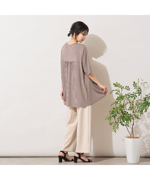 PISANO / ピサーノ カットソー | 【手洗いOK・接触冷感】切り替えボーダーカットソー | 詳細13