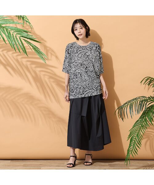 PISANO / ピサーノ カットソー | 【手洗いOK・セットアップ対応】ペイズリープリントカットソー | 詳細1