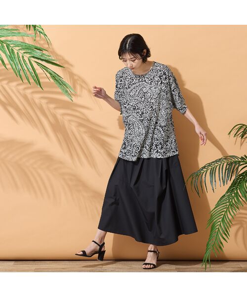 PISANO / ピサーノ カットソー | 【手洗いOK・セットアップ対応】ペイズリープリントカットソー | 詳細3