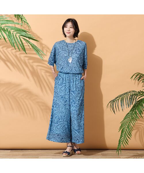 PISANO / ピサーノ カットソー | 【手洗いOK・セットアップ対応】ペイズリープリントカットソー | 詳細8