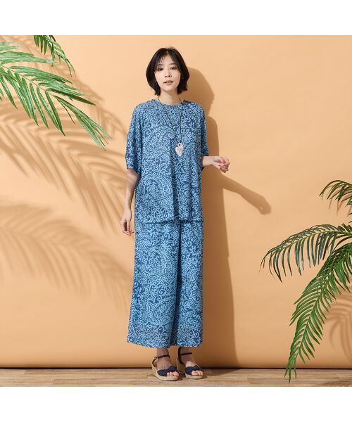 PISANO / ピサーノ カットソー | 【手洗いOK・セットアップ対応】ペイズリープリントカットソー | 詳細10