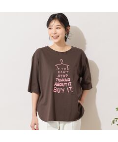 PISANO / ピサーノ カットソー | 【手洗いOK・綿100％・接触冷感】ロゴドレスプリントTシャツ