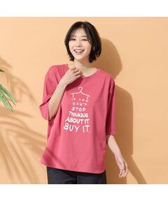 PISANO / ピサーノ カットソー | 【手洗いOK・綿100％・接触冷感】ロゴドレスプリントTシャツ