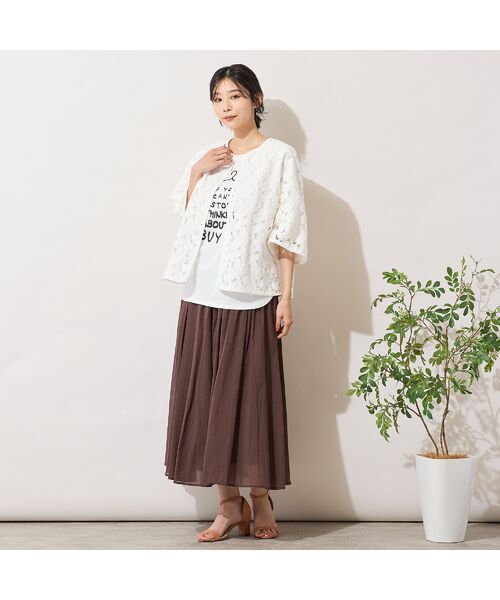 PISANO / ピサーノ カットソー | 【手洗いOK・綿100％・接触冷感】ロゴドレスプリントTシャツ | 詳細5