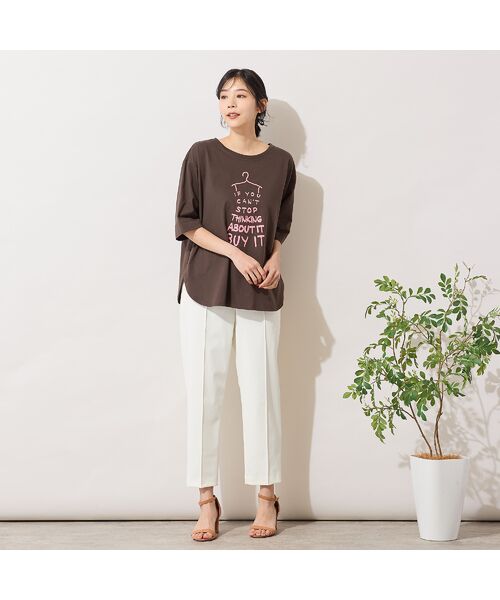 PISANO / ピサーノ カットソー | 【手洗いOK・綿100％・接触冷感】ロゴドレスプリントTシャツ | 詳細7