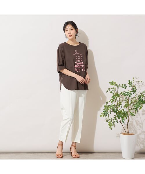 PISANO / ピサーノ カットソー | 【手洗いOK・綿100％・接触冷感】ロゴドレスプリントTシャツ | 詳細8