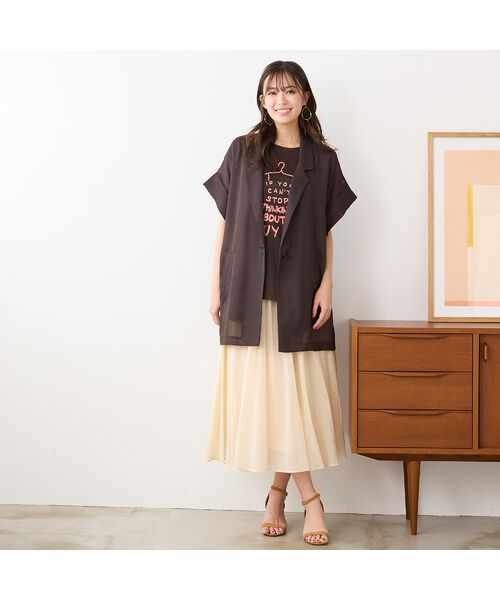 PISANO / ピサーノ カットソー | 【手洗いOK・綿100％・接触冷感】ロゴドレスプリントTシャツ | 詳細10