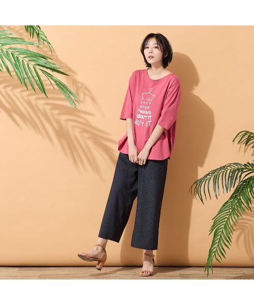 PISANO / ピサーノ カットソー | 【手洗いOK・綿100％・接触冷感】ロゴドレスプリントTシャツ | 詳細16