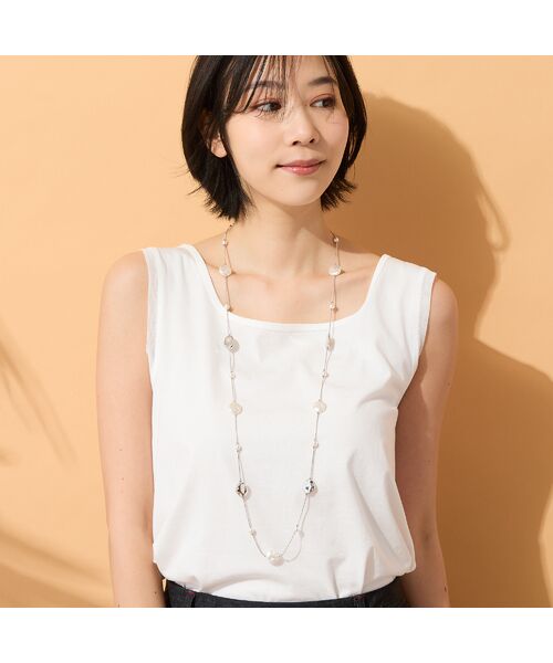 PISANO / ピサーノ ネックレス・ペンダント・チョーカー | パール調×シルバー調パーツ・ロングネックレス | 詳細1