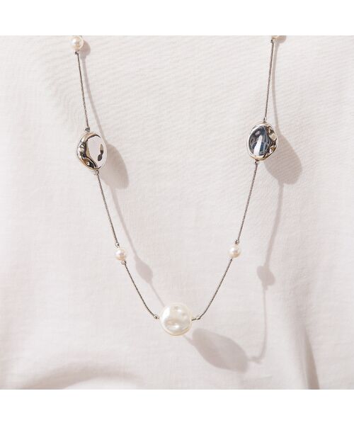 PISANO / ピサーノ ネックレス・ペンダント・チョーカー | パール調×シルバー調パーツ・ロングネックレス | 詳細7