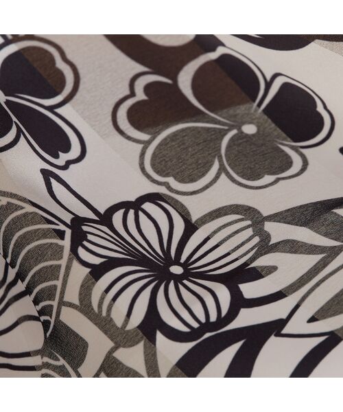 PISANO / ピサーノ マフラー・ショール・スヌード・ストール | 【手洗いOK】モノクロフラワープリントストール | 詳細5