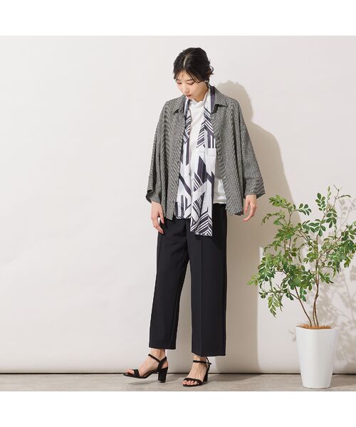 PISANO / ピサーノ マフラー・ショール・スヌード・ストール | 【手洗いOK】モノクロプリントストール | 詳細1