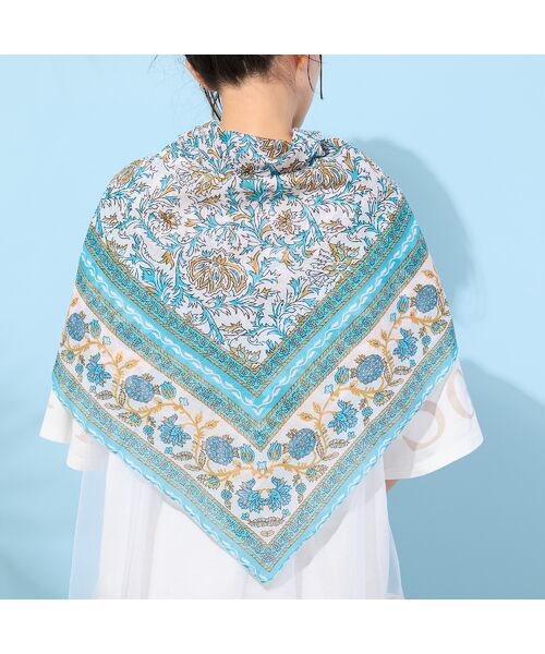 PISANO / ピサーノ マフラー・ショール・スヌード・ストール | 【綿100％】ビッグスクエア・ボタニカルプリントストール | 詳細4