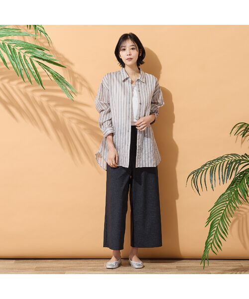 PISANO / ピサーノ シャツ・ブラウス | 【手洗いOK】マルチストライプ柄シャツ | 詳細1