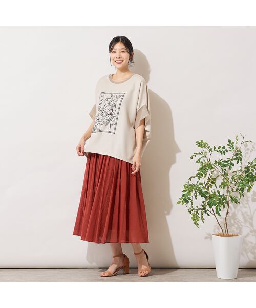 PISANO / ピサーノ シャツ・ブラウス | 【手洗いOK・接触冷感】フラワープリントコクーンブラウス | 詳細2