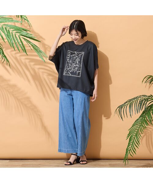 PISANO / ピサーノ シャツ・ブラウス | 【手洗いOK・接触冷感】フラワープリントコクーンブラウス | 詳細7