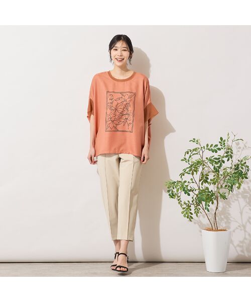 PISANO / ピサーノ シャツ・ブラウス | 【手洗いOK・接触冷感】フラワープリントコクーンブラウス | 詳細12