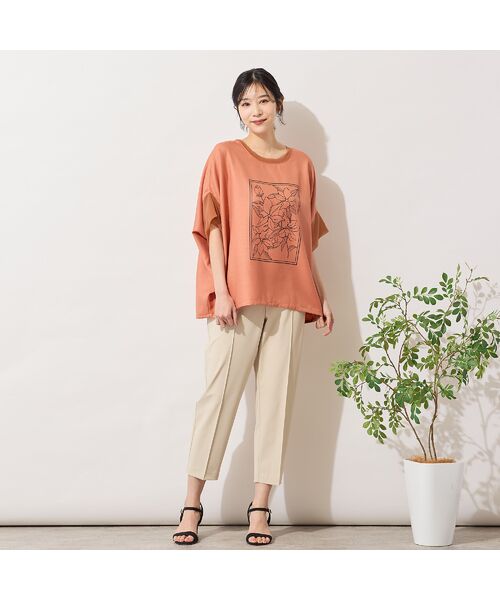 PISANO / ピサーノ シャツ・ブラウス | 【手洗いOK・接触冷感】フラワープリントコクーンブラウス | 詳細13