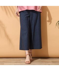 PISANO / ピサーノ ショート・ハーフ・半端丈パンツ | 【手洗いOK・接触冷感・UVカット】デニムプリントワイドパンツ