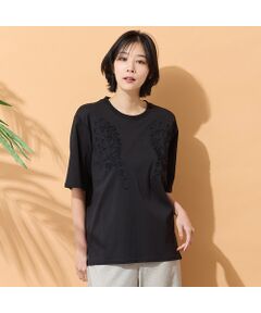 PISANO / ピサーノ カットソー | 【綿100％・手洗いOK】テープ刺繍カットソー