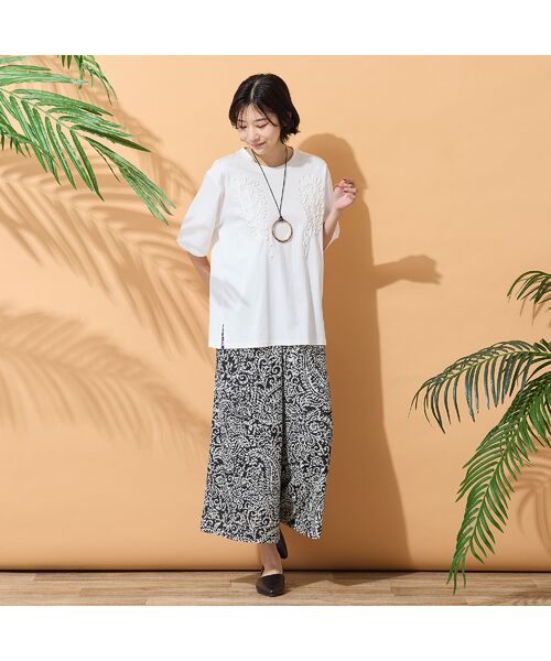 PISANO / ピサーノ カットソー | 【綿100％・手洗いOK】テープ刺繍カットソー | 詳細3