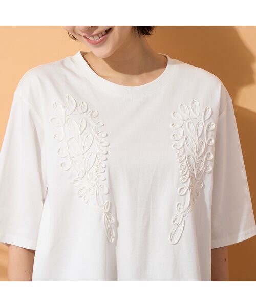 PISANO / ピサーノ カットソー | 【綿100％・手洗いOK】テープ刺繍カットソー | 詳細8