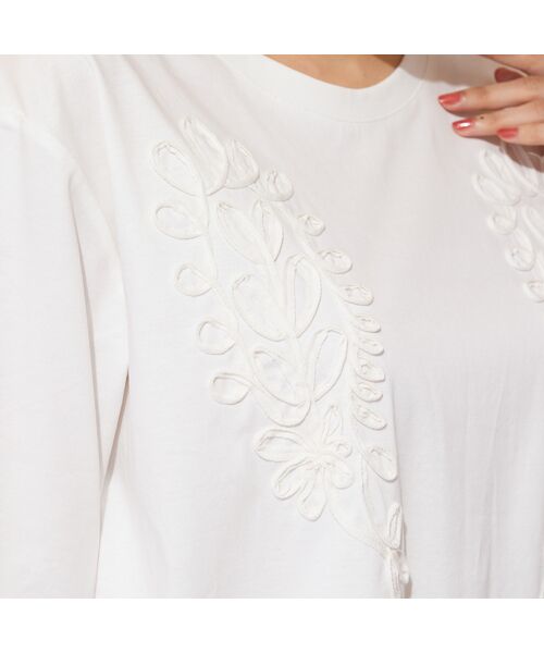 PISANO / ピサーノ カットソー | 【綿100％・手洗いOK】テープ刺繍カットソー | 詳細9