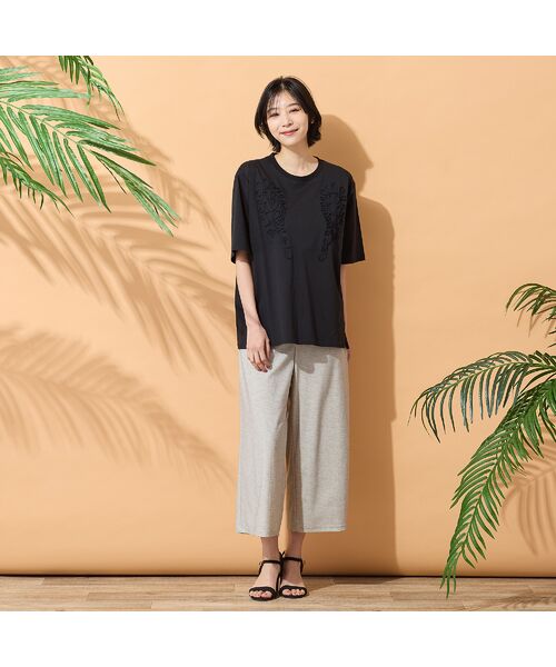 PISANO / ピサーノ カットソー | 【綿100％・手洗いOK】テープ刺繍カットソー | 詳細12