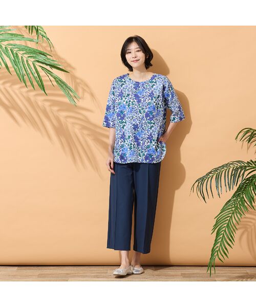 PISANO / ピサーノ カットソー | 【綿100％・手洗いOK・リバティコラボ】ラウンドヘムカットソー | 詳細10