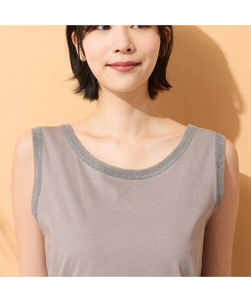 PISANO / ピサーノ タンクトップ | 【手洗いOK・身頃綿100％】2Wayチュール配色タンクトップ | 詳細8