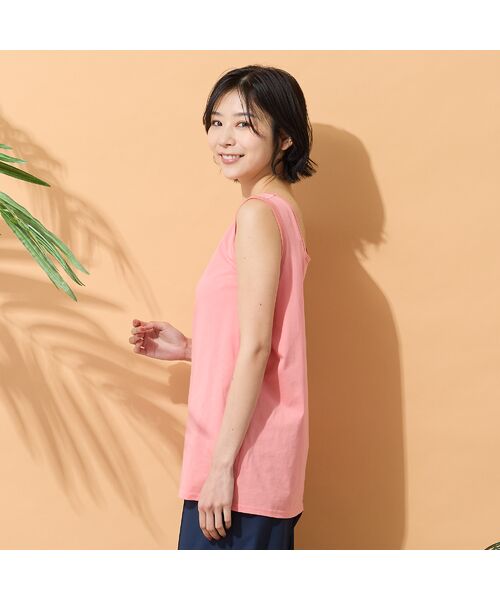 PISANO / ピサーノ タンクトップ | 【手洗いOK・身頃綿100％】2Wayチュール配色タンクトップ | 詳細13