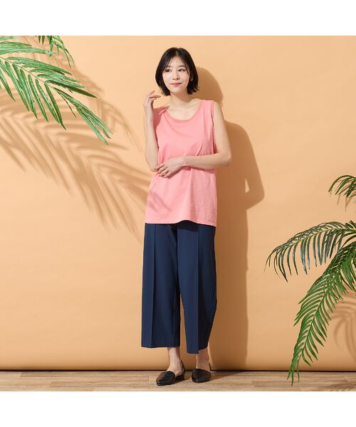 PISANO / ピサーノ タンクトップ | 【手洗いOK・身頃綿100％】2Wayチュール配色タンクトップ | 詳細15