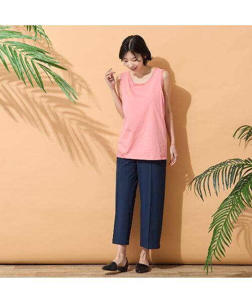 PISANO / ピサーノ タンクトップ | 【手洗いOK・身頃綿100％】2Wayチュール配色タンクトップ | 詳細16